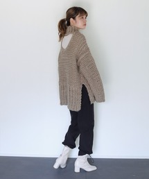 【CLEIO】ハンドメイドバックオープンニット