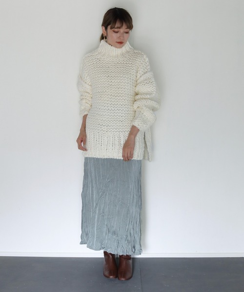 CLEIO（クレイオ）の「【CLEIO】ハンドメイドバックオープンニット（ニット/セーター・レディース・ベージュ/ブラウン/アイボリー・FREE）」の16枚目の写真