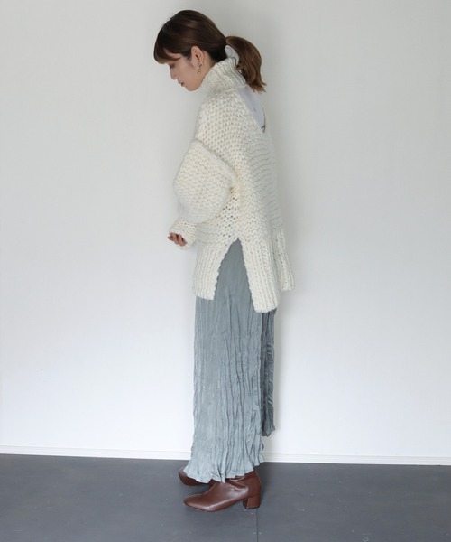 CLEIO（クレイオ）の「【CLEIO】ハンドメイドバックオープンニット（ニット/セーター・レディース・ベージュ/ブラウン/アイボリー・FREE）」の22枚目の写真