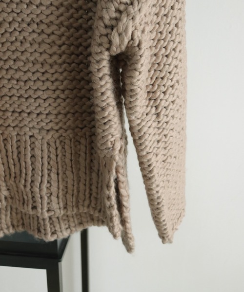 CLEIO（クレイオ）の「【CLEIO】ハンドメイドバックオープンニット（ニット/セーター・レディース・ベージュ/ブラウン/アイボリー・FREE）」の15枚目の写真
