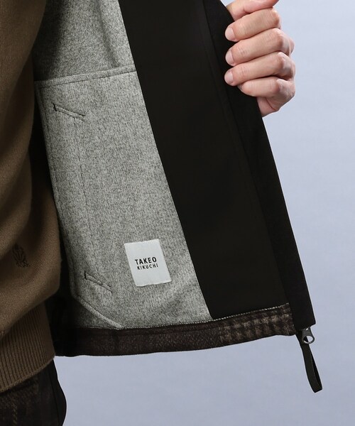 TAKEO KIKUCHI（タケオキクチ）の「◆【Sサイズ～】ダウンファブリック スタンドカラーブルゾン（ダウンジャケット/コート・メンズ・ネイビー系3/ブラウン系/ブラウン系4/チャコールグレー/ネイビー・02/04/03/01/05）」の16枚目の写真