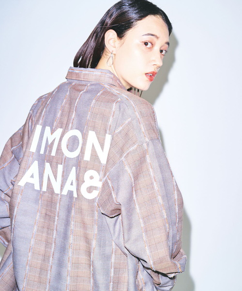 URBAN RESEARCH（アーバンリサーチ）の「GOODBETTERBEST　S&L パッチワークチェックシャツ（シャツ/ブラウス・メンズ・ベージュ/ブラック・1/2）」の2枚目の写真