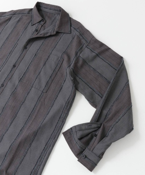 URBAN RESEARCH（アーバンリサーチ）の「GOODBETTERBEST　S&L パッチワークチェックシャツ（シャツ/ブラウス・メンズ・ベージュ/ブラック・1/2）」の10枚目の写真