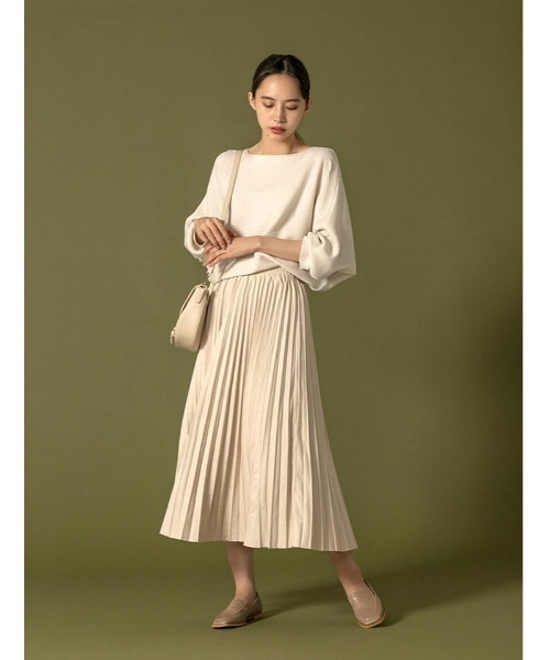 fifth（フィフス）の「ボートネックドルマンリブニット（ニット/セーター・レディース・オフホワイト/ライム/ラベンダー/ブラック/ブルー・MEDIUM）」の11枚目の写真