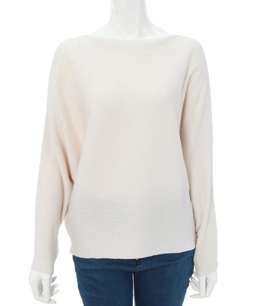 fifth（フィフス）の「ボートネックドルマンリブニット（ニット/セーター・レディース・オフホワイト/ライム/ラベンダー/ブラック/ブルー・MEDIUM）」の15枚目の写真