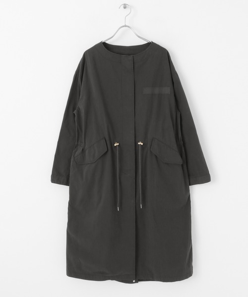 URBAN RESEARCH Sonny Label（アーバンリサーチサニーレーベル）の「【WEB限定】ノーカラーミリタリーコート（ミリタリージャケット・レディース・チャコールグレー/カーキ・FREE）」の14枚目の写真