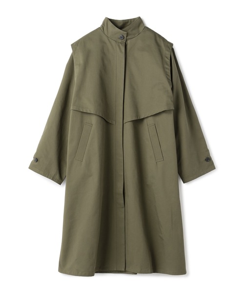 ReNorm（リノーム）の「スタンドカラーレイヤードコート（トレンチコート・レディース・モカ/ダークカーキ・フリー）」の7枚目の写真