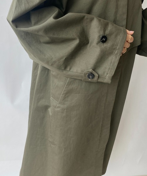 ReNorm（リノーム）の「スタンドカラーレイヤードコート（トレンチコート・レディース・モカ/ダークカーキ・フリー）」の22枚目の写真