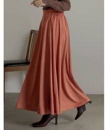 Re:EDIT | [神山まりあさん着用]ポンチスエードマキシフレアスカート(スカート)