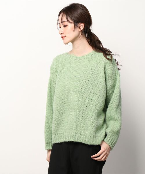 TRICOTS JEAN MARC（トリコットジーンマルク）の「Tricots Jean Marc(トリコット ジーン マルク)  クルーネックニットプルオーバー（ニット/セーター・レディース・ライトグレー/ベージュ/イエロー/グリーン・FREE）」の10枚目の写真