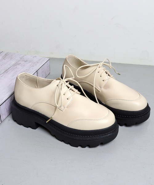 LOVEHUNTER（ラブハンター）の「Love Hunter / 厚底トラックソールオックスフォードシューズ(1553)（ドレスシューズ・レディース・ダークブラウン/ブラック/アイボリー・M/L/LL/S）」の2枚目の写真