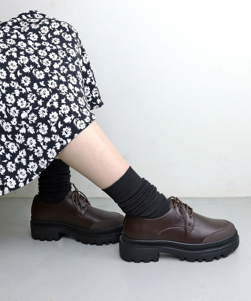 LOVEHUNTER（ラブハンター）の「Love Hunter / 厚底トラックソールオックスフォードシューズ(1553)（ドレスシューズ・レディース・ダークブラウン/ブラック/アイボリー・M/L/LL/S）」の11枚目の写真