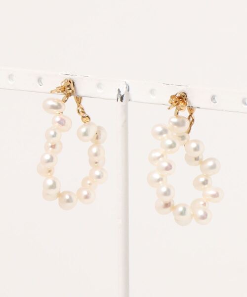 IENA♡PAREL PARELパールフープピアス IENA（イエナ）の「【PAREL PAREL】パールフープピアス（ピアス