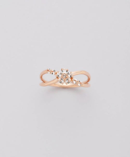 Samantha Tiara(サマンサティアラ)の「トパーズ フラワーピンキーリング(リング・レディース・ピンクゴールド・4号/2号)」の1枚目の写真