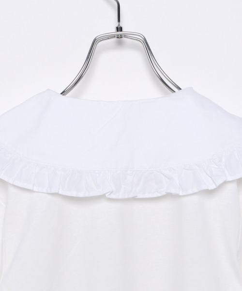 GLOBAL WORK（グローバルワーク）の「【AND YUA ANY】襟付きインナー/237642（カーディガン/ボレロ・キッズ・ホワイト/ブラック・150cm/160cm）」の9枚目の写真