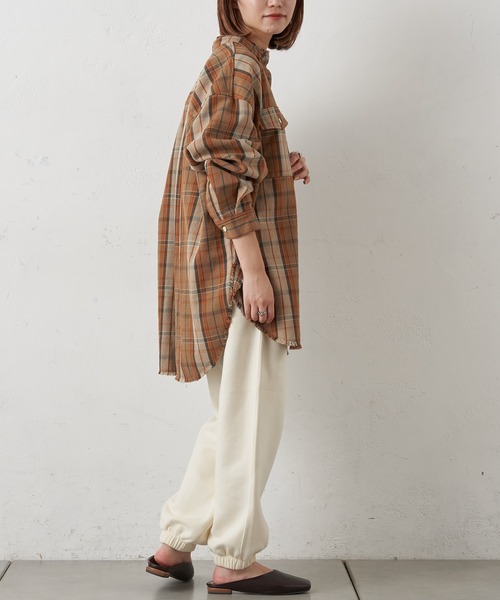 CIAOPANIC TYPY(チャオパニックティピー)の「スウェードライク裏毛スウェットパンツ(スウェットパンツ・レディース・チャコールグレー/アイボリー/ライトグレー・ONE SIZE)」の10枚目の写真