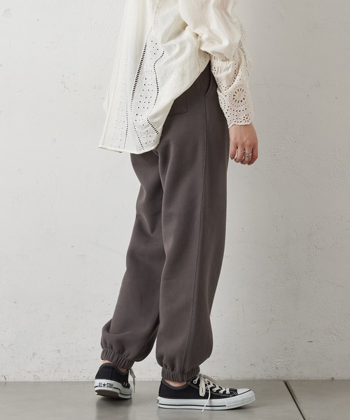 CIAOPANIC TYPY(チャオパニックティピー)の「スウェードライク裏毛スウェットパンツ(スウェットパンツ・レディース・チャコールグレー/アイボリー/ライトグレー・ONE SIZE)」の14枚目の写真