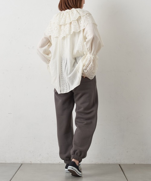 CIAOPANIC TYPY(チャオパニックティピー)の「スウェードライク裏毛スウェットパンツ(スウェットパンツ・レディース・チャコールグレー/アイボリー/ライトグレー・ONE SIZE)」の20枚目の写真