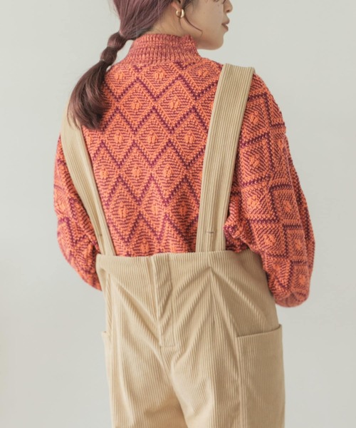 ITEMS URBANRESEARCH（アイテムズ アーバンリサーチ）の「ラーベンアミハイネックニット（ニット/セーター・レディース・ボルドー/ベージュ/ブラック・FREE）」の8枚目の写真