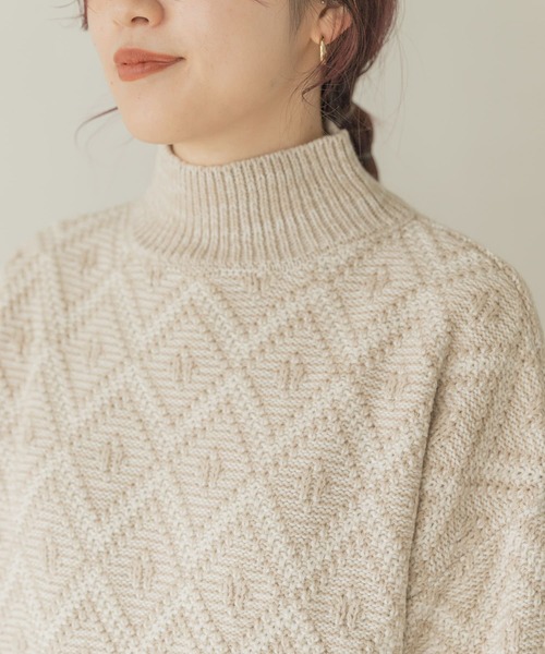 ITEMS URBANRESEARCH（アイテムズ アーバンリサーチ）の「ラーベンアミハイネックニット（ニット/セーター・レディース・ボルドー/ベージュ/ブラック・FREE）」の20枚目の写真