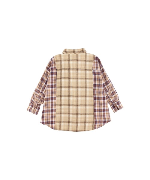 ALEXIA STAM（アリシアスタン）の「Plaid Oversized Shirt/プレイドオーバーサイズシャツ（シャツ/ブラウス・レディース・ブラック/ベージュ・FREE）」の14枚目の写真