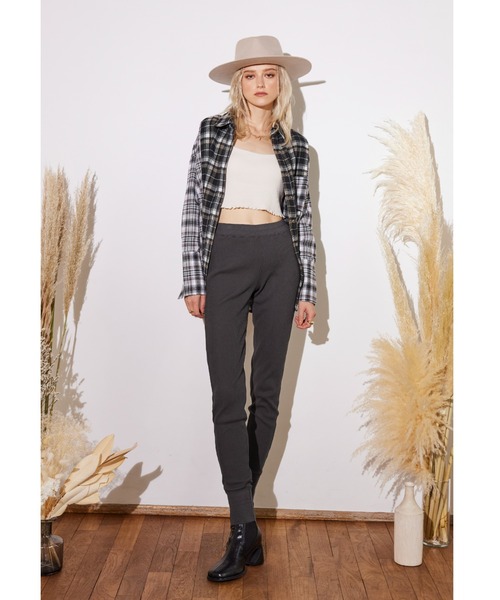 ALEXIA STAM（アリシアスタン）の「Plaid Oversized Shirt/プレイドオーバーサイズシャツ（シャツ/ブラウス・レディース・ブラック/ベージュ・FREE）」の18枚目の写真