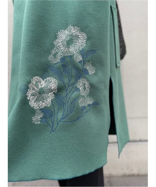 BEARDSLEY（ビアズリー）の「ウール刺繍羽織（その他アウター・レディース・グリーン・FREE）」の10枚目の写真