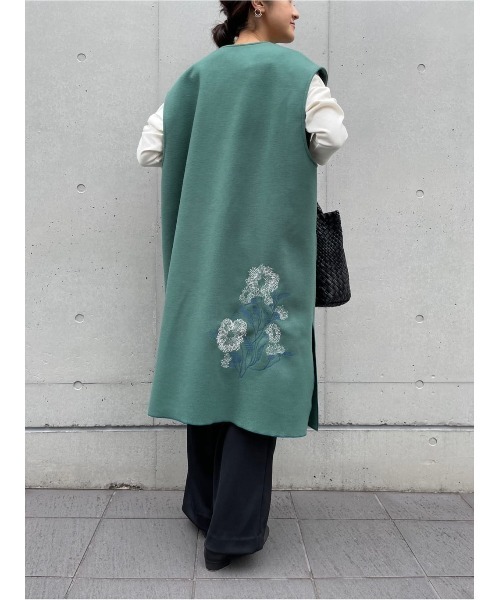 BEARDSLEY（ビアズリー）の「ウール刺繍羽織（その他アウター・レディース・グリーン・FREE）」の11枚目の写真