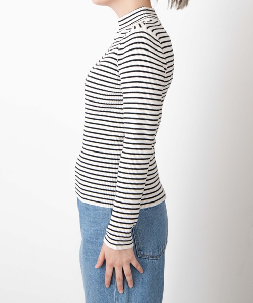 WEGO（ウィゴー）の「WEGO/リブハイネックニット（ニット/セーター・レディース・ブラック/オフホワイト/ホワイト系その他5/その他1・FREE）」の10枚目の写真