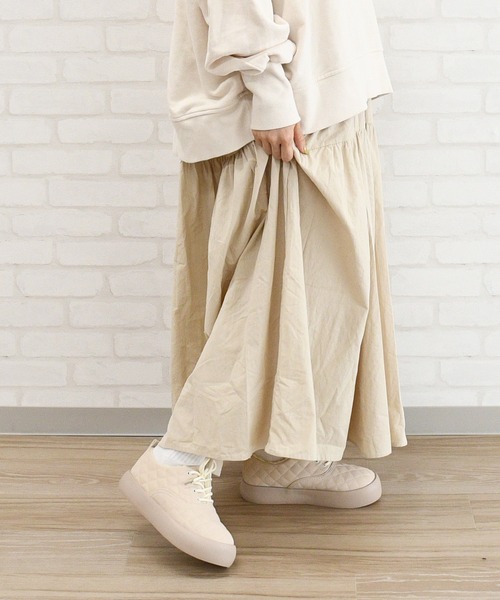 NOFALL（ノーフォール）の「キルティングボアレースアップスニーカー（スニーカー・レディース・ブラック/ベージュ・LL/3L/S/M/L）」の9枚目の写真