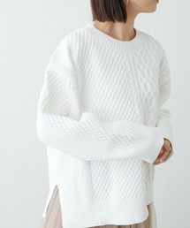 BONbazaar | 《ケーブル編み好きな方は喉から手が出るほど欲しい！》POLYケーブルニット(ニット/セーター)
