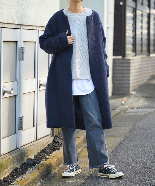 BONbazaar（ボンバザール）の「《ケーブル編み好きな方は喉から手が出るほど欲しい！》POLYケーブルニット（ニット/セーター・レディース・ホワイト/ライトグレー/イエロー系・FREE）」の19枚目の写真