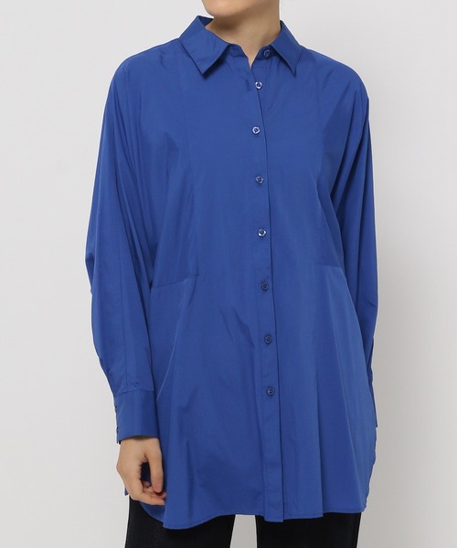 PAGEBOY（ページボーイ）の「ナイロンロングシャツ（シャツ/ブラウス・レディース・グリーン/オフホワイト/ブルー/ブラック/グレイッシュベージュ・FREE）」の20枚目の写真