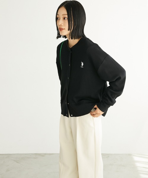 U.S. POLO ASSN.(ユーエスポロアッスン)の「U.S. POLO ASSN./ユーエスポロアッスン 別注 ワンポイント刺繍 ワッフルリングスナップカーディガン(カーディガン/ボレロ・レディース・ブラック/ネイビー/レッド/ピンク/グリーン/アイボリー/杢グレー/ライトイエロー/レッド系/ピンク系/ダークグリーン/チャコール/ダークネイビー/ネイビー系・FREE)」の17枚目の写真