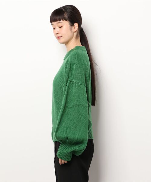 reca（レカ）の「５GG ボリュームスリーブ起毛ニット（ニット/セーター・レディース・オフホワイト/グリーン/ブルー/レッド・M）」の6枚目の写真