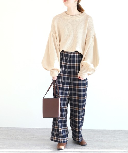 reca（レカ）の「５GG ボリュームスリーブ起毛ニット（ニット/セーター・レディース・オフホワイト/グリーン/ブルー/レッド・M）」の22枚目の写真