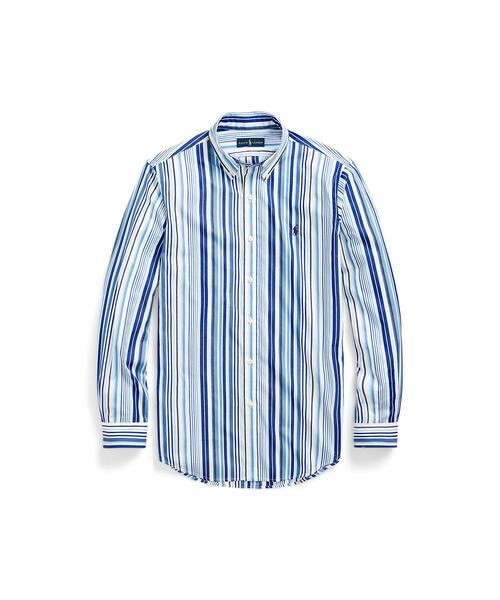 POLO RALPH LAUREN(ポロ ラルフ ローレン)の「カスタム フィット ストライプド ポプリン シャツ(シャツ/ブラウス・メンズ・ブルー・M/XL/L/S/XXL/XS)」の3枚目の写真