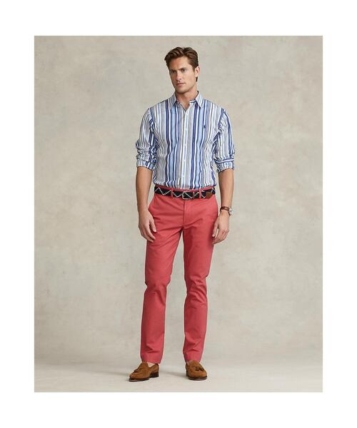 POLO RALPH LAUREN(ポロ ラルフ ローレン)の「カスタム フィット ストライプド ポプリン シャツ(シャツ/ブラウス・メンズ・ブルー・M/XL/L/S/XXL/XS)」の4枚目の写真