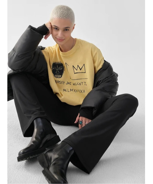 GAP(ギャップ)の「ジャン=ミシェル・バスキア Gap グラフィック 長袖tシャツ(Tシャツ/カットソー・メンズ・レッド/ブルー/イエロー/ホワイト/ブラック/グレー・XS/XL/S/M/L)」の6枚目の写真