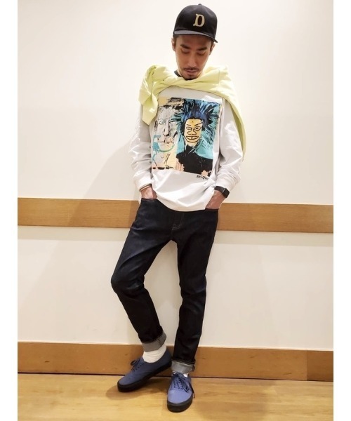 GAP(ギャップ)の「ジャン=ミシェル・バスキア Gap グラフィック 長袖tシャツ(Tシャツ/カットソー・メンズ・レッド/ブルー/イエロー/ホワイト/ブラック/グレー・XS/XL/S/M/L)」の16枚目の写真