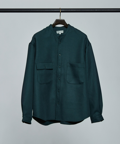 ABAHOUSE GRAY(アバハウスグレイ)の「バンドカラー シャツ ブルゾン(シャツ/ブラウス・メンズ・モカ/ダークグリーン/ブラック/グレイッシュベージュ・46/48)」の1枚目の写真