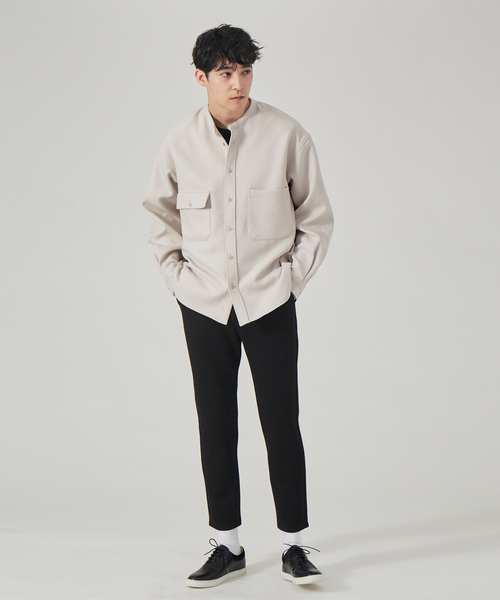 ABAHOUSE GRAY(アバハウスグレイ)の「バンドカラー シャツ ブルゾン(シャツ/ブラウス・メンズ・モカ/ダークグリーン/ブラック/グレイッシュベージュ・46/48)」の5枚目の写真
