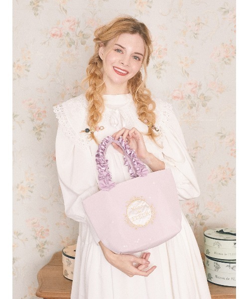 メゾンドフルールトート　メゾンドフルールお花バック　お花モチーフ　ピンク お花を散りばめたキュートなバッグが登場！！♪ | メゾンド