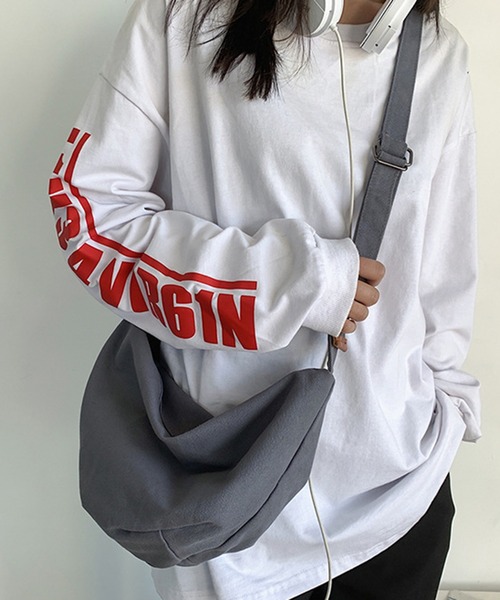 STYLEBLOCK（スタイルブロック）の「シンプルショルダーバッグ（ショルダーバッグ・レディース・カーキ/グレー/ブラック・FREE）」の3枚目の写真