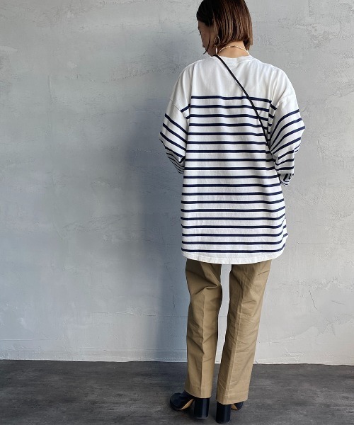 THE SHINZONE（ザ　シンゾーン）の「[THE SHINZONE/ザ シンゾーン] パネルボーダーロンT（Tシャツ/カットソー・レディース・ネイビー/ブルー・F）」の21枚目の写真