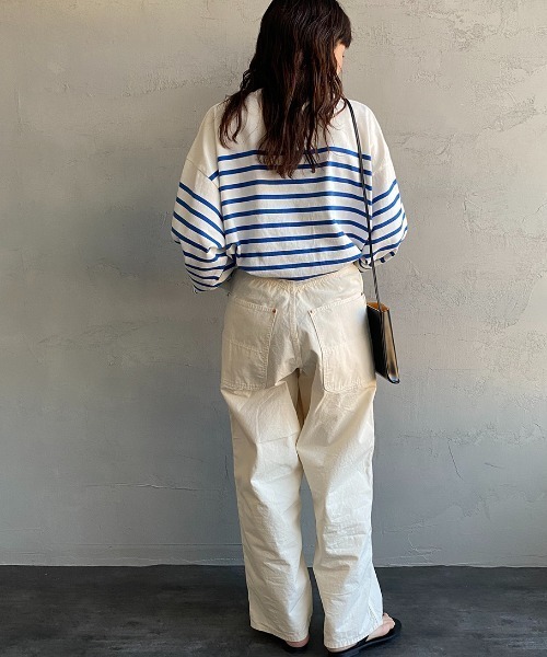 THE SHINZONE（ザ　シンゾーン）の「[THE SHINZONE/ザ シンゾーン] パネルボーダーロンT（Tシャツ/カットソー・レディース・ネイビー/ブルー・F）」の9枚目の写真