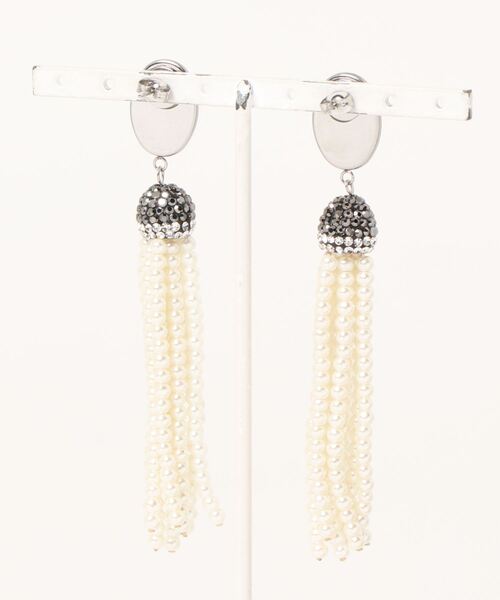 tone(トーン)の「【kapalililuna】ヘマタイト×Pearl pierce(MA)(ピアス(両耳用)・レディース・シルバー・FREE)」の4枚目の写真