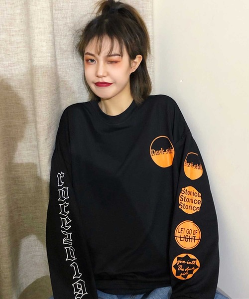 ALTROSE（アルトローズ）の「ロンT [ダークサイド]（Tシャツ/カットソー・レディース・ホワイト/ブラック・FREE）」の12枚目の写真