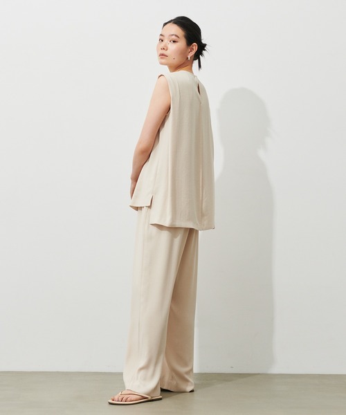 N.O.R.C by the line(ノークバイザライン)の「ストレッチジョーゼットパンツ(スラックス・レディース・ブラック/カーキ/ブルー/アイボリー・S/M/L)」の8枚目の写真