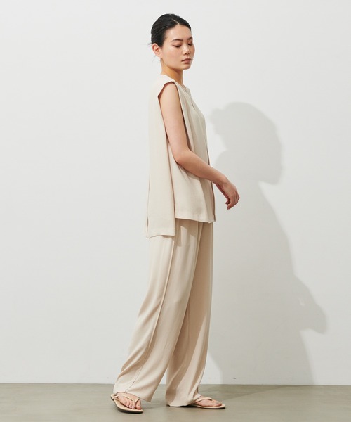 N.O.R.C by the line(ノークバイザライン)の「ストレッチジョーゼットパンツ(スラックス・レディース・ブラック/カーキ/ブルー/アイボリー・S/M/L)」の10枚目の写真